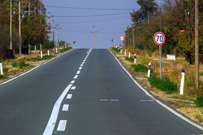 Road with traffic sign