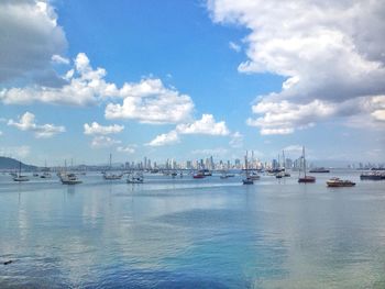 Boats in harbor