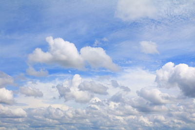 Low angle view of clouds in sky