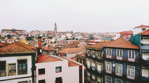 High section of buildings in city