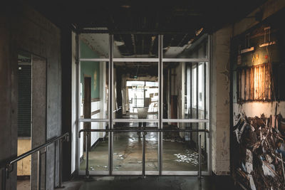 Interior of abandoned building