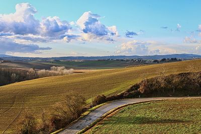 Scenic view of landscape against sky