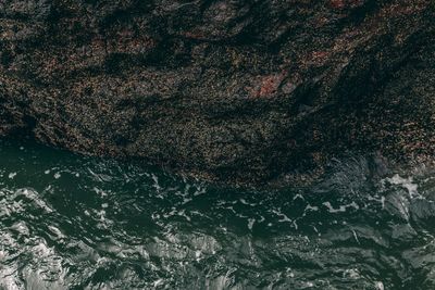 Full frame shot of rock formation in sea