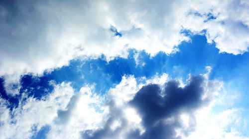 Low angle view of clouds in sky