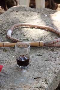 Close-up of beer water