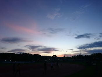 Silhouette of trees at sunset