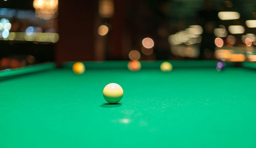 Close-up of balls on table