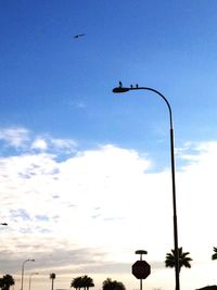 Low angle view of street light