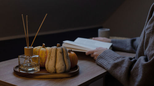 Close-up of food on table