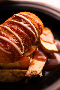 Close-up of served food