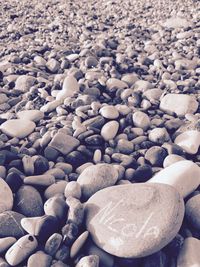 Full frame shot of pebbles