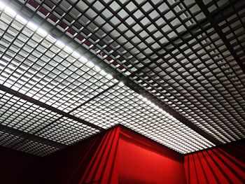 Low angle view of illuminated ceiling in building