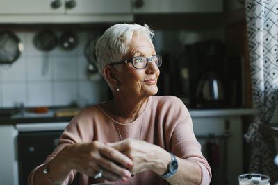 Senior woman looking away