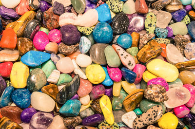 Full frame shot of multi colored stones