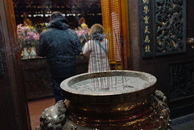 People in temple