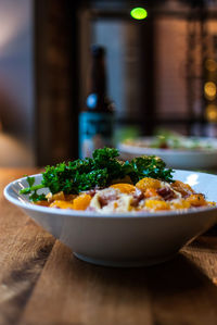 Close-up of meal served in bowl