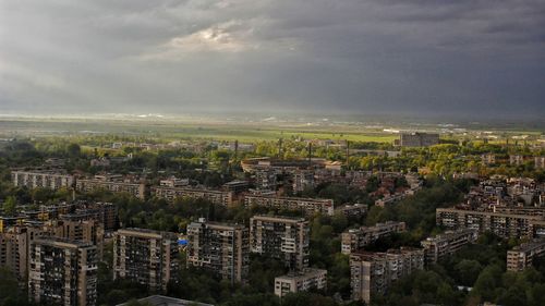 High angle view of cityscape