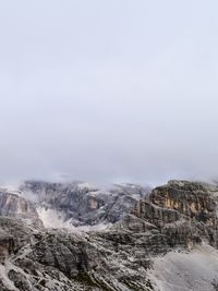 Scenic view of dolomites mountains against sky