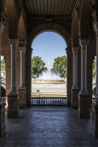 Corridor of historic building