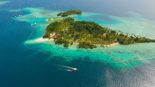 High angle view of sea