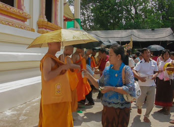 People standing in temple