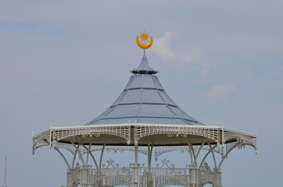 Low angle view of traditional building against sky