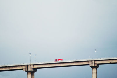 Low angle view of bridge against sky