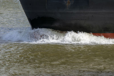 Water splashing in sea