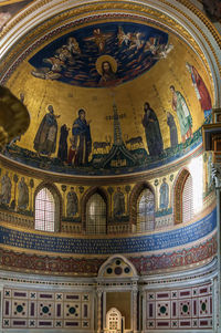 Low angle view of ornate ceiling of building