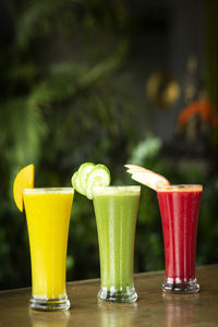 Close-up of drink on table