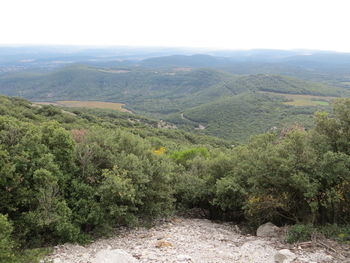 High angle view of landscape against sky