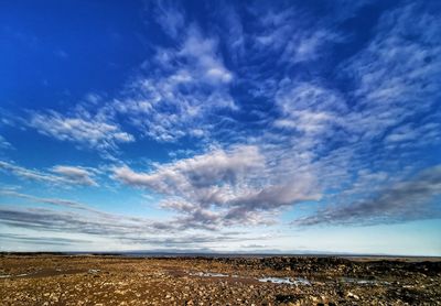 Low angle view of sky over land