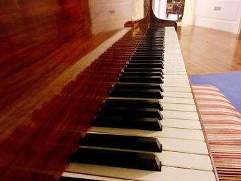 Close-up of piano keys