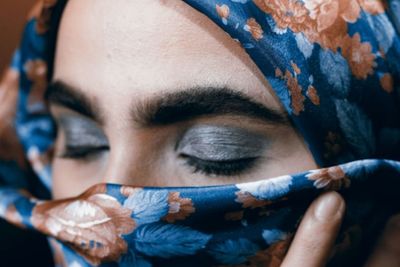 Close-up portrait of woman