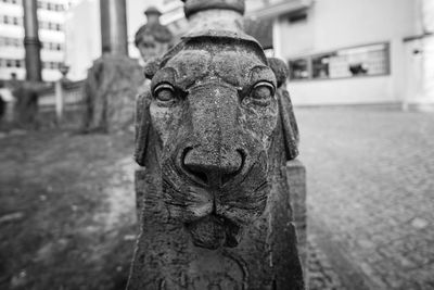 Close-up of statue against blurred background
