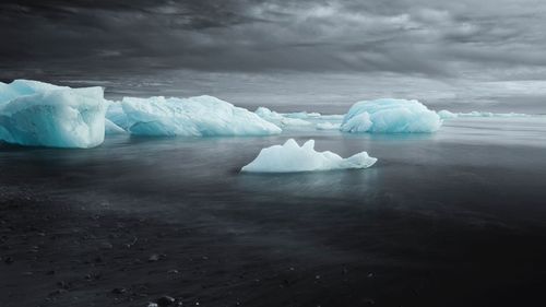 Iceland ice blue glacier