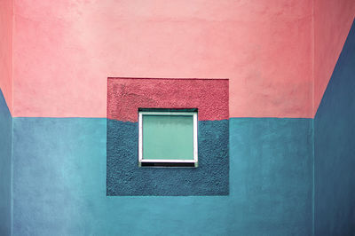 Window of colorful building