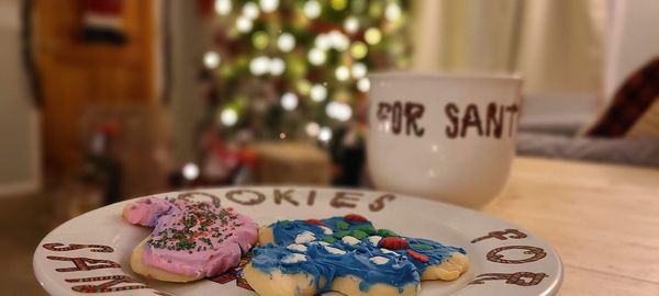 Close-up of text on table