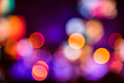 Defocused lights at night