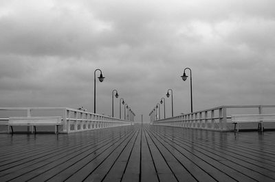 Empty pier against sky