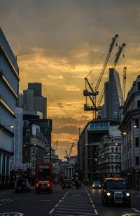 City at sunset