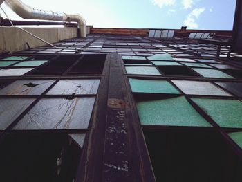 Low angle view of modern building against sky