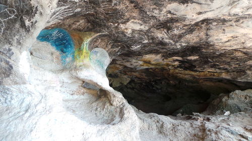 Close-up of water in cave