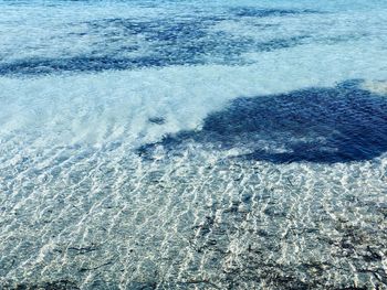 High angle view of sea waves