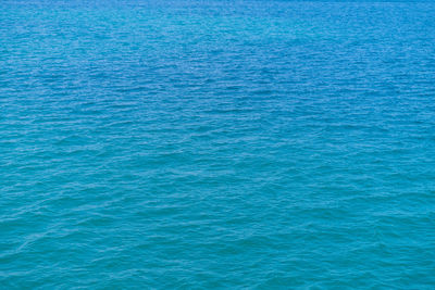 High angle view of swimming pool against blue sea