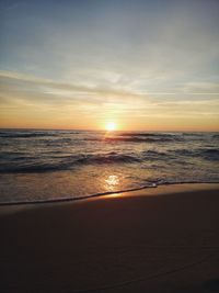 Idyllic shot of sea against sky during sunset