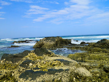 Scenic view of sea against sky