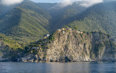 Scenery around corniglia, a small village at a coastal area named cinque terre