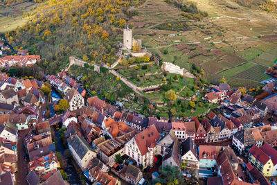 High angle view of cityscape