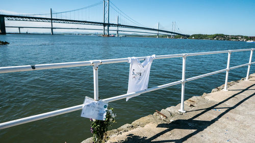 View of bridge over sea